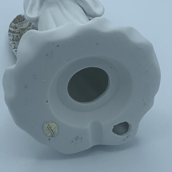 Elegant Ceramic Angel Figurine with Trumpet  8.5 inch – Gold Accents - Christmas - Picture 7 of 7